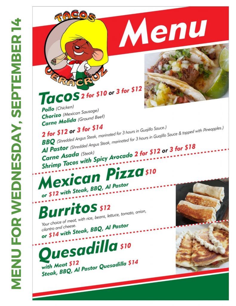 Tacos Veracruz Menu (Image) San De Vance